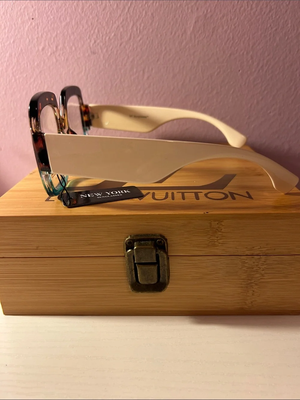 Women's Tortoise & Teal Square Frame Eyeglasses
